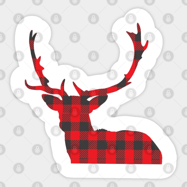 Christmas Reindeer Sticker by Rise And Design